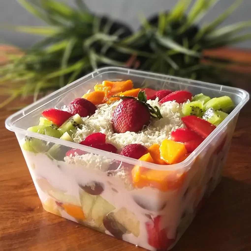 Ilustrasi makanan sehat yang tersedia di Beeu Kopi X Bunbun Cemilan Sehat